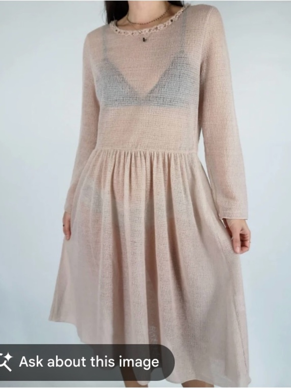 MaxMara Vintage Rosita Dress Antique Pink Lightweight Lana  Wool fine gauge knit